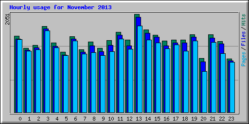 Hourly usage for November 2013