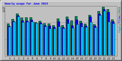 Hourly usage for June 2015