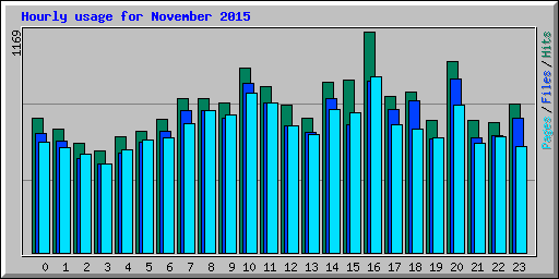 Hourly usage for November 2015