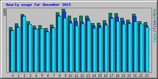 Hourly usage for December 2015