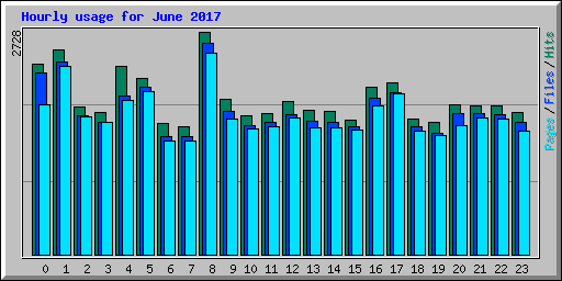 Hourly usage for June 2017