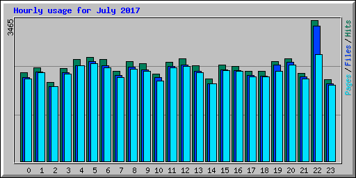 Hourly usage for July 2017